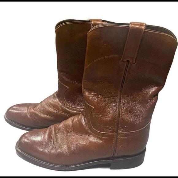 Dan Post Soft Shaft Red Leather Western Cowboy Boots Size 7.5 - Picture 2 of 4